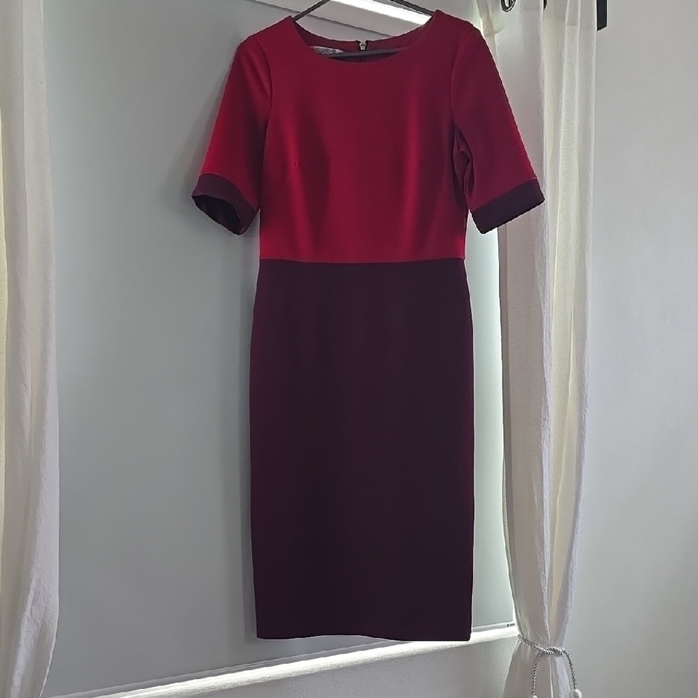 Elegant Red and Burgundy Women's Dress